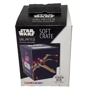 Star Wars Soft Crate Token Box Starship X-Wing TIE Fighter Hold 60 Card Deck NEW